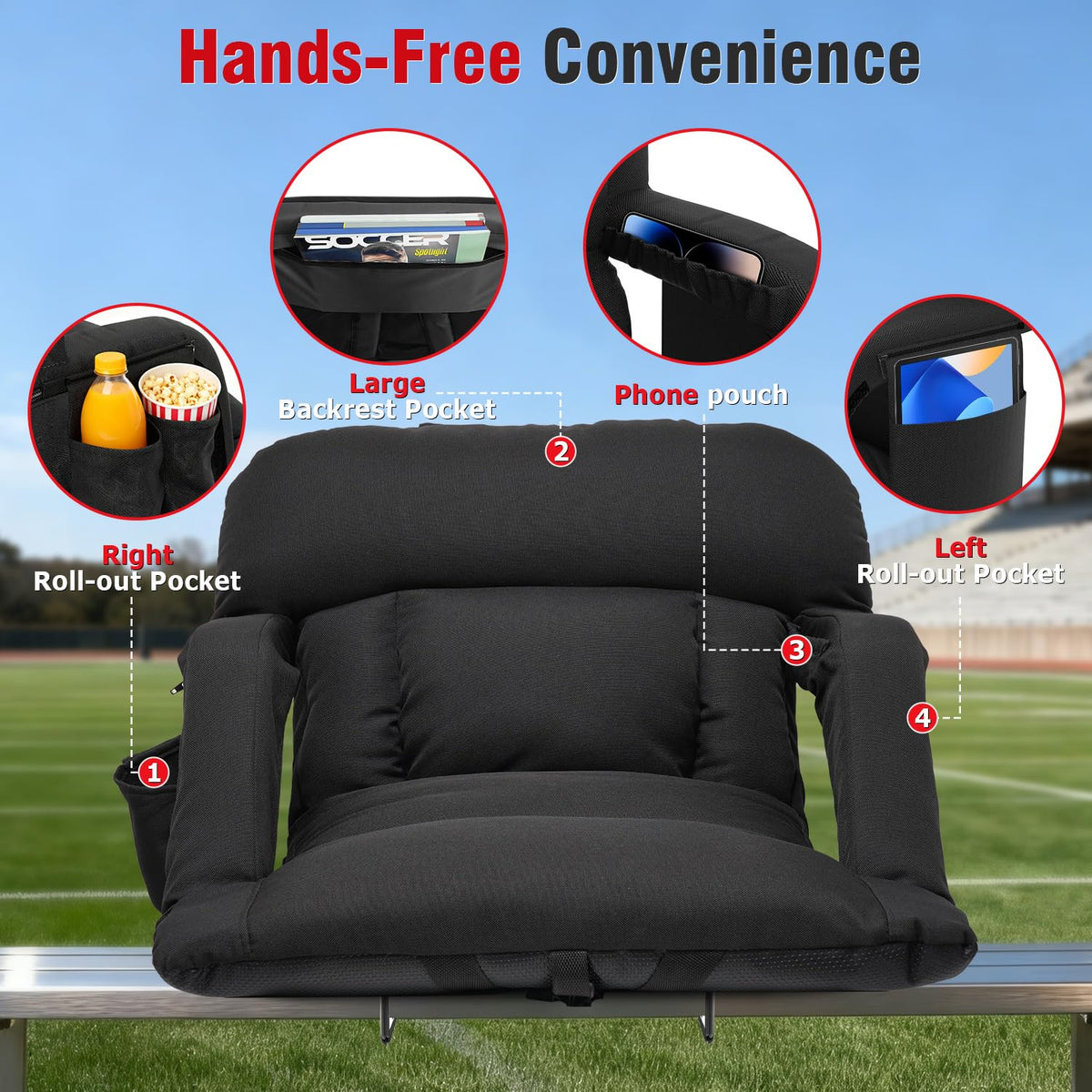 Stadium Seats with Back Support 2 Pack Z2393