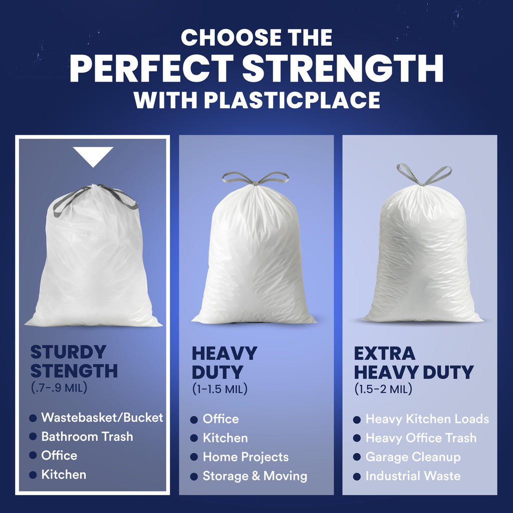 4-6 Gallon White Drawstring Bags G56543