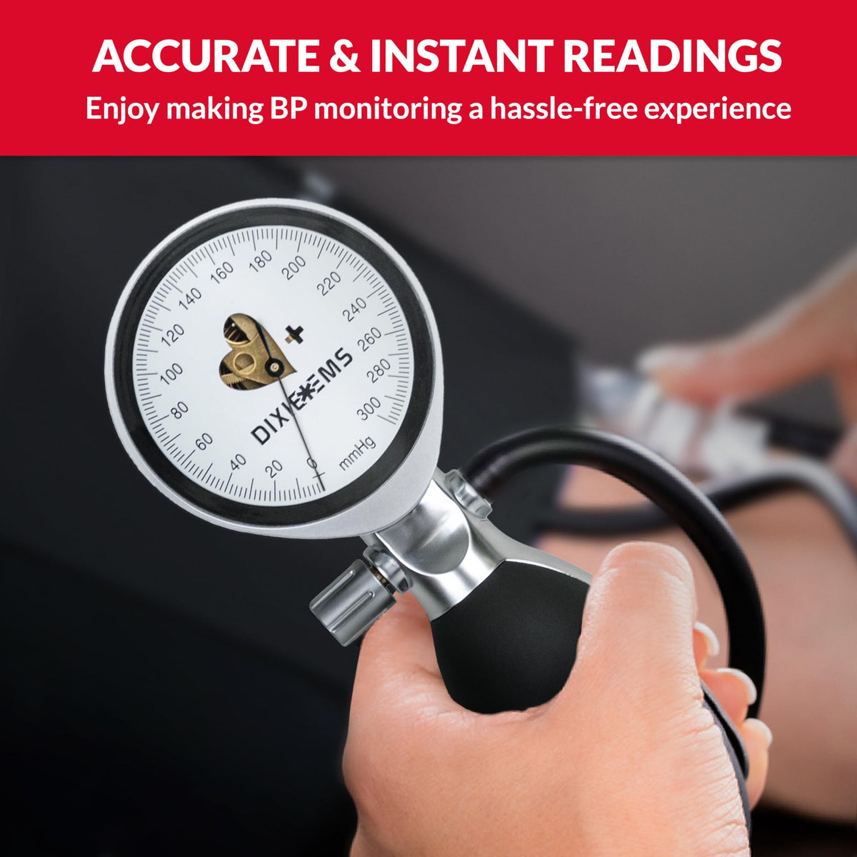 Black Aneroid Sphygmomanometer Blood Pressure Cuff J5624