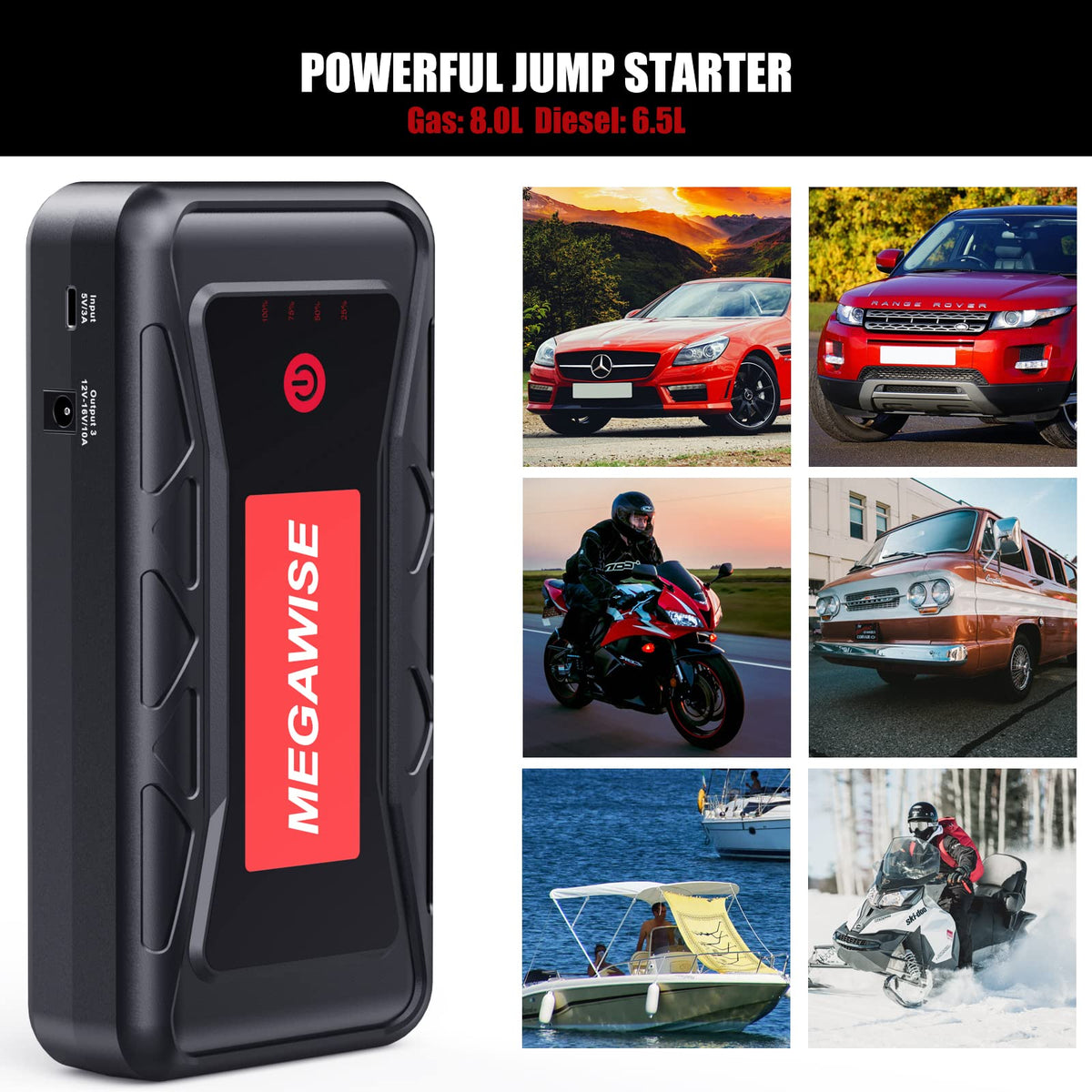 12V Jump Starter for 8.0L Gas/6.5L Diesel Engines K291266