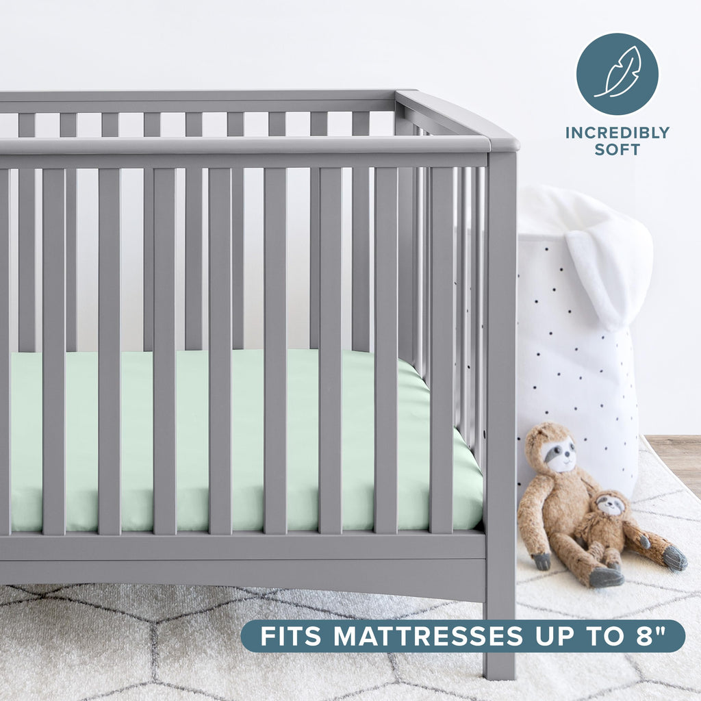 3-Pack Ultra-Soft Microfiber Fitted Crib Sheet V224237