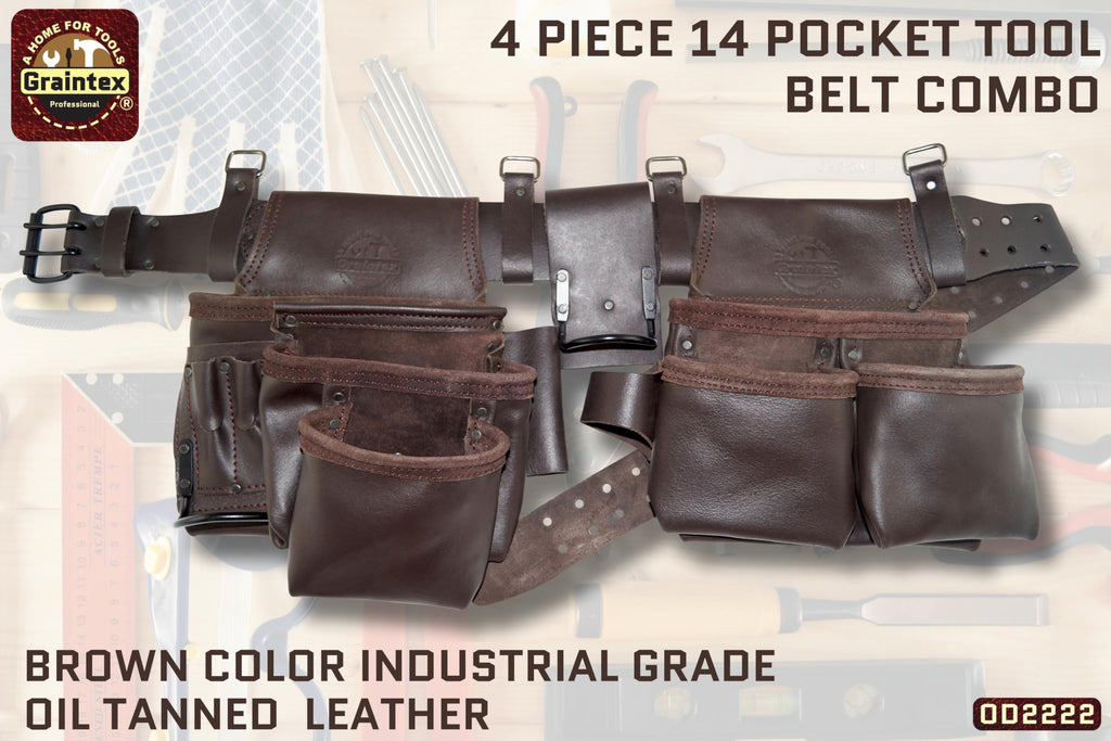 13 Pocket Leather Tool Belt L5366