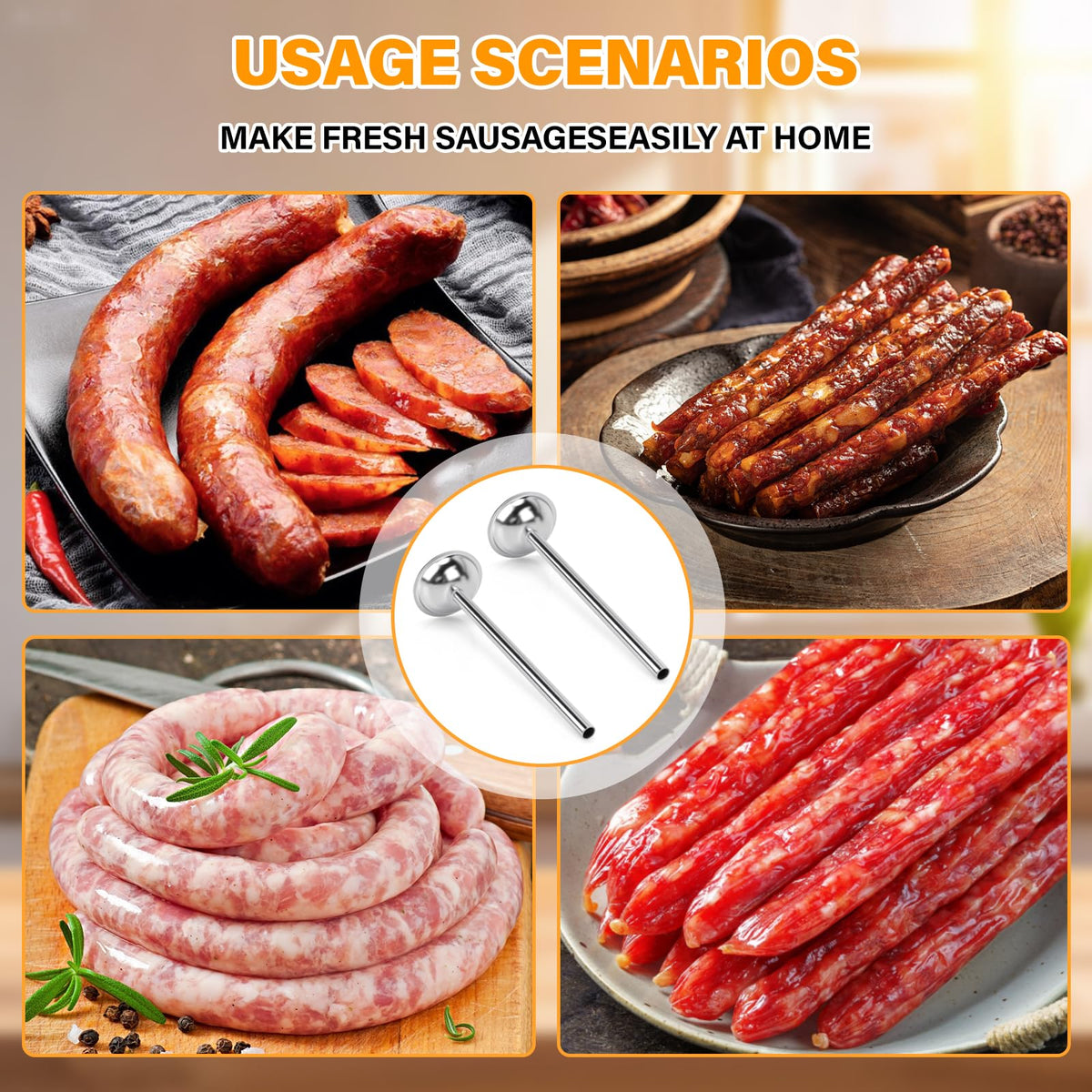 2 Pack 10mm Sausage Stuffer Tubes Q9162
