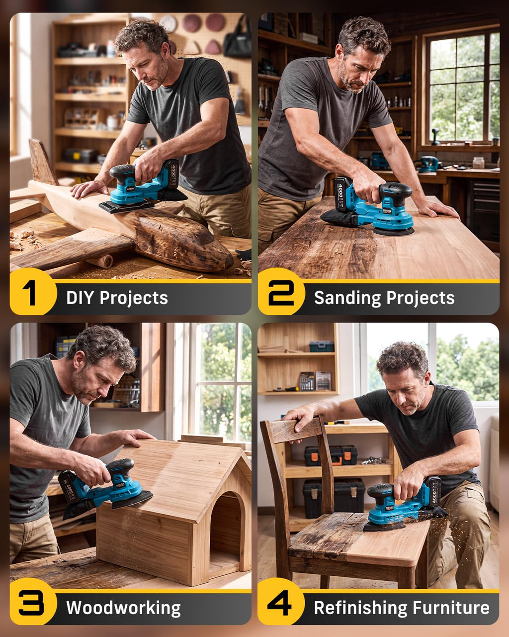 6 Speed Cordless Random Orbit Sander O3503