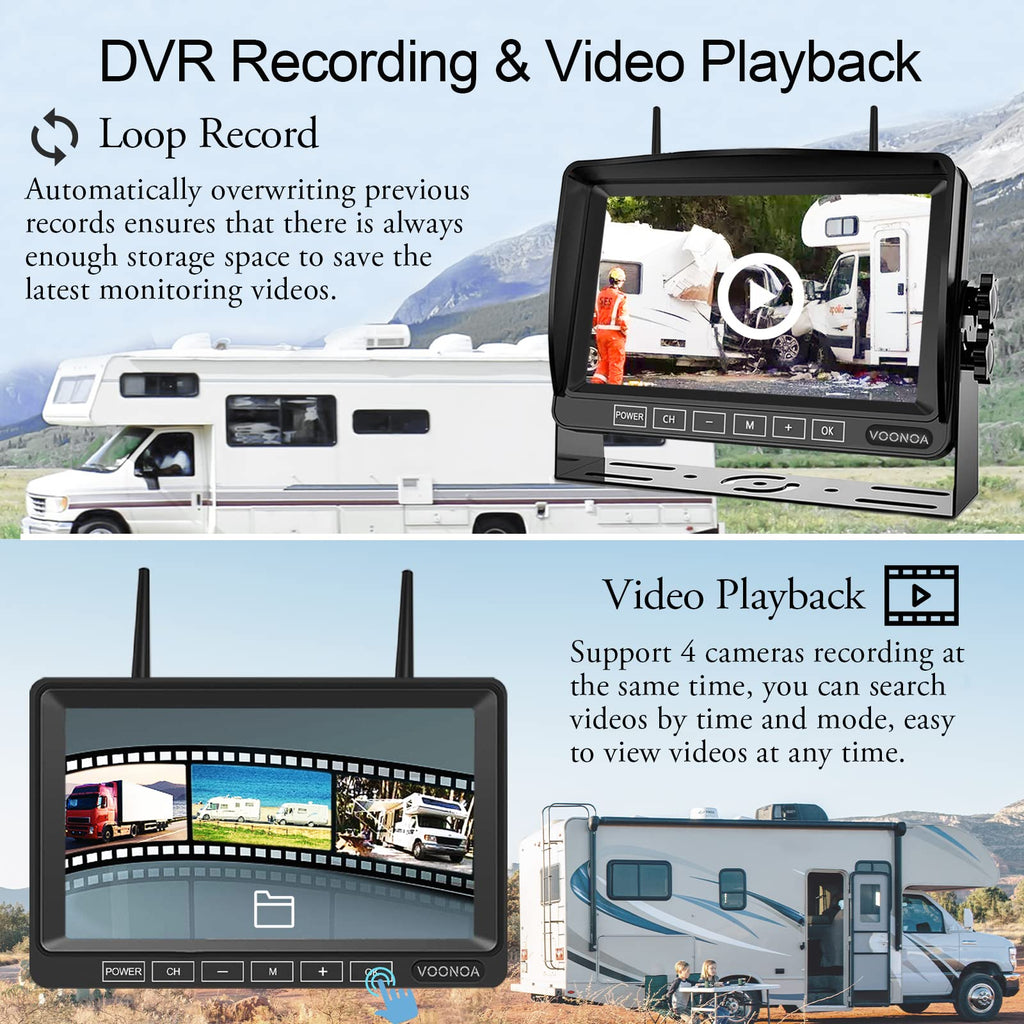 1080P Wireless RV Camera System with 7 Inch HD Monitor P897120