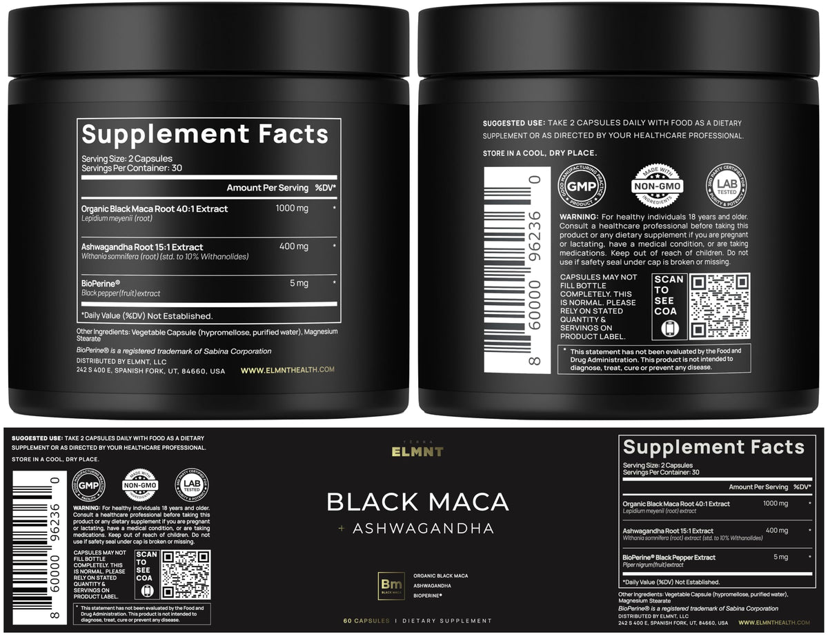 Organic Black Maca Root with Ashwagandha R57547