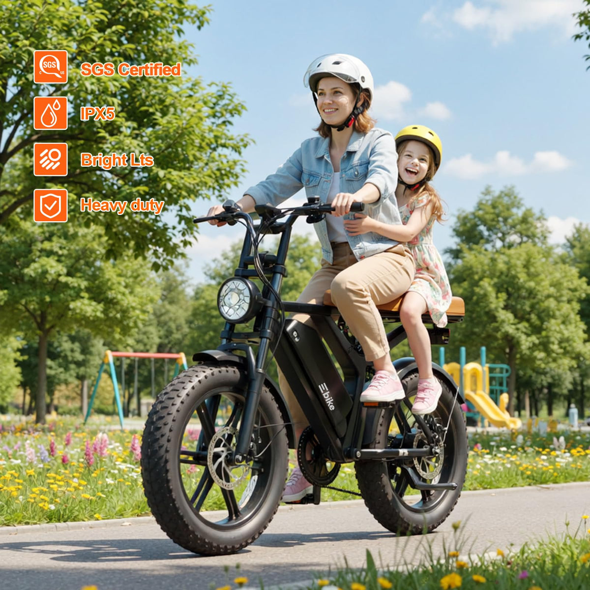 Electric Bike 48V 15 Ah Battery 2000W Peak Motor T5463