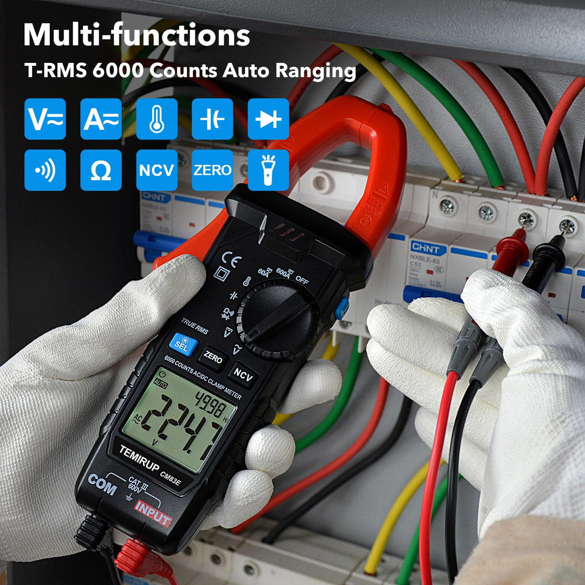 6000 Counts 600A TRMS Digital Clamp Meter A620