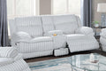 Light Gray Corduroy Manual Motion Loveseat N98502