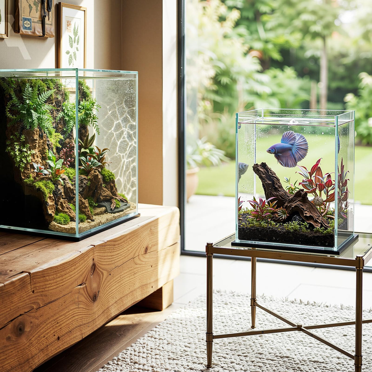 2 Pack Rimless Glass Aquarium Set H889209