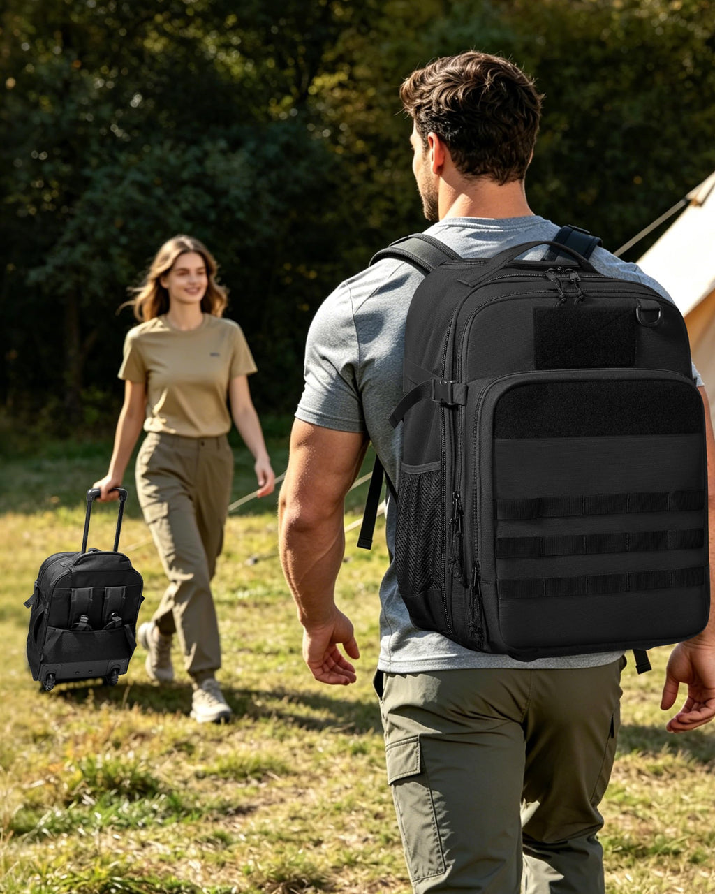 17 Inch Rolling Tactical Laptop Backpack with Wheels M12016