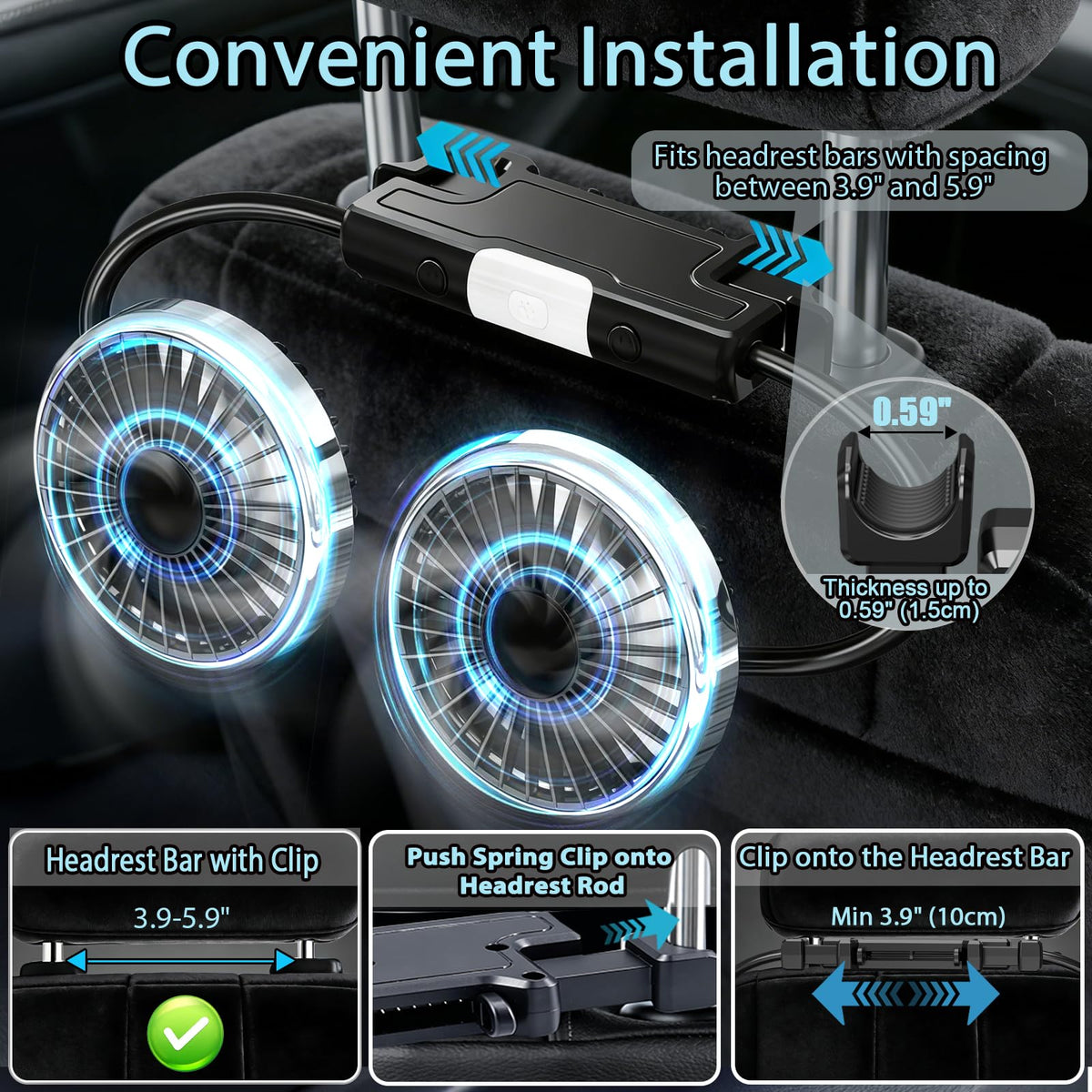 Car Backseat Fans Q650439