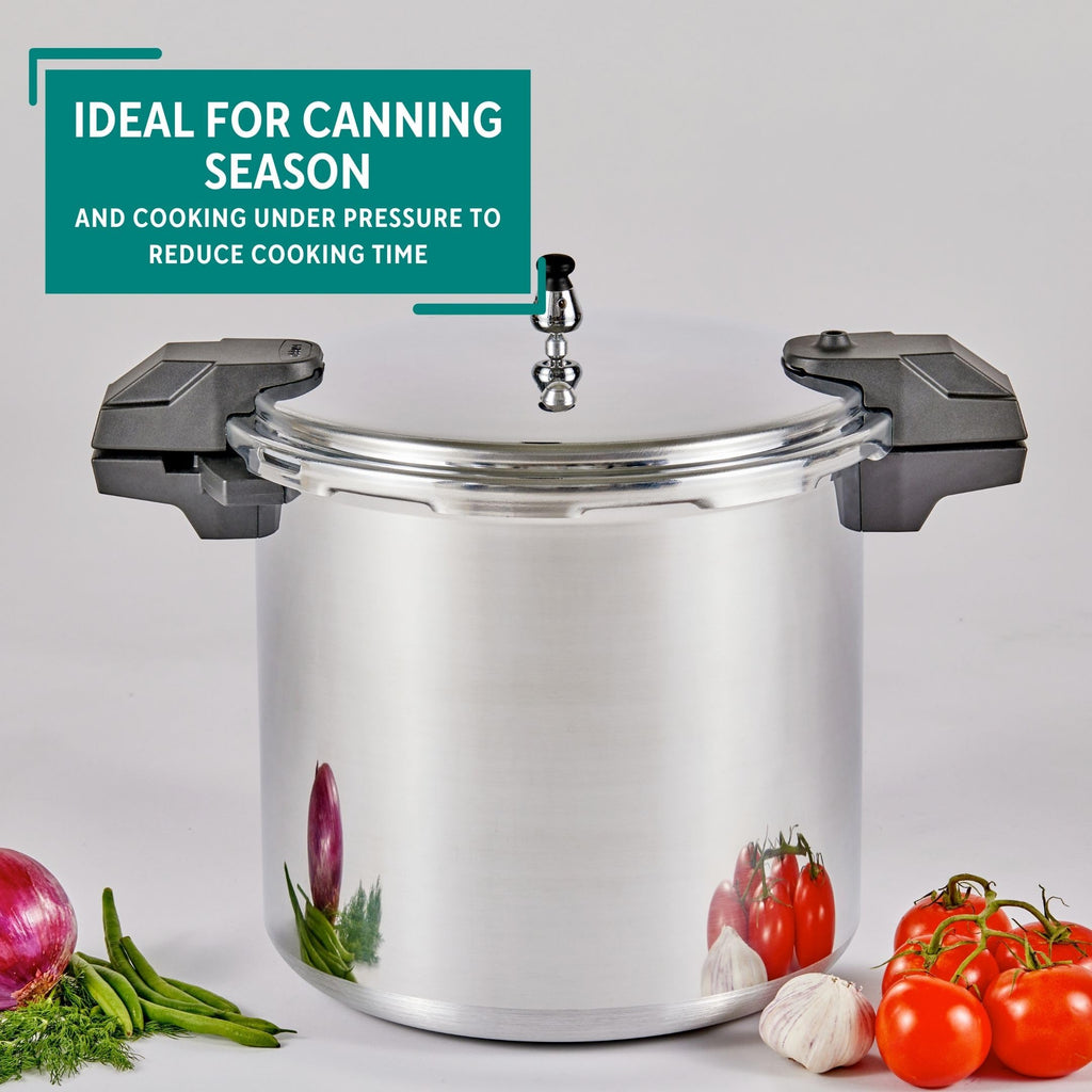 22 Qt Aluminum Pressure Canner with 3 Regulators J945