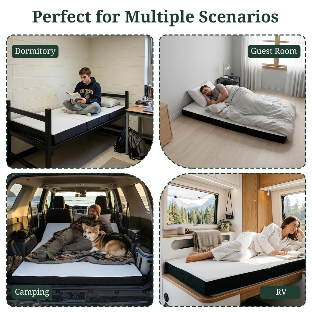 3 Inch Twin Tri-Fold Memory Foam Mattress G72683