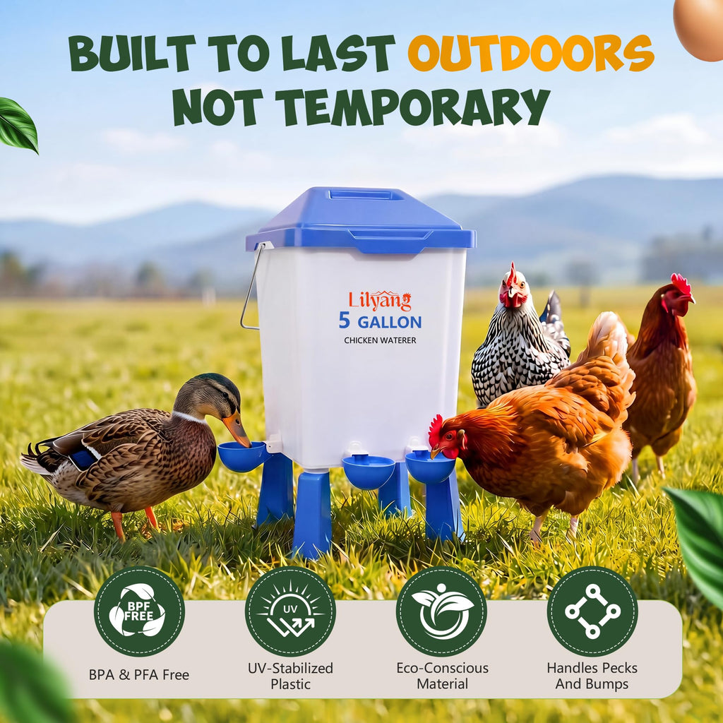 Chicken Feeder and Waterer Set 5 Gallon A383