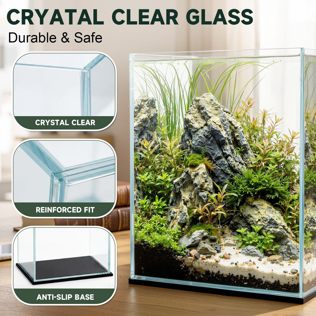 2 Pack Rimless Glass Aquarium Set H889209