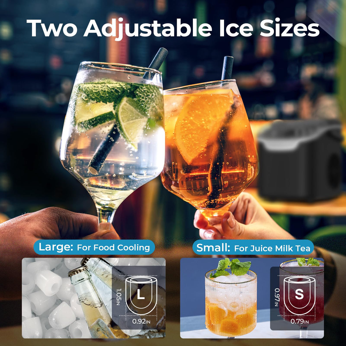Countertop Ice Maker Machine 26Lbs/Day Y845099