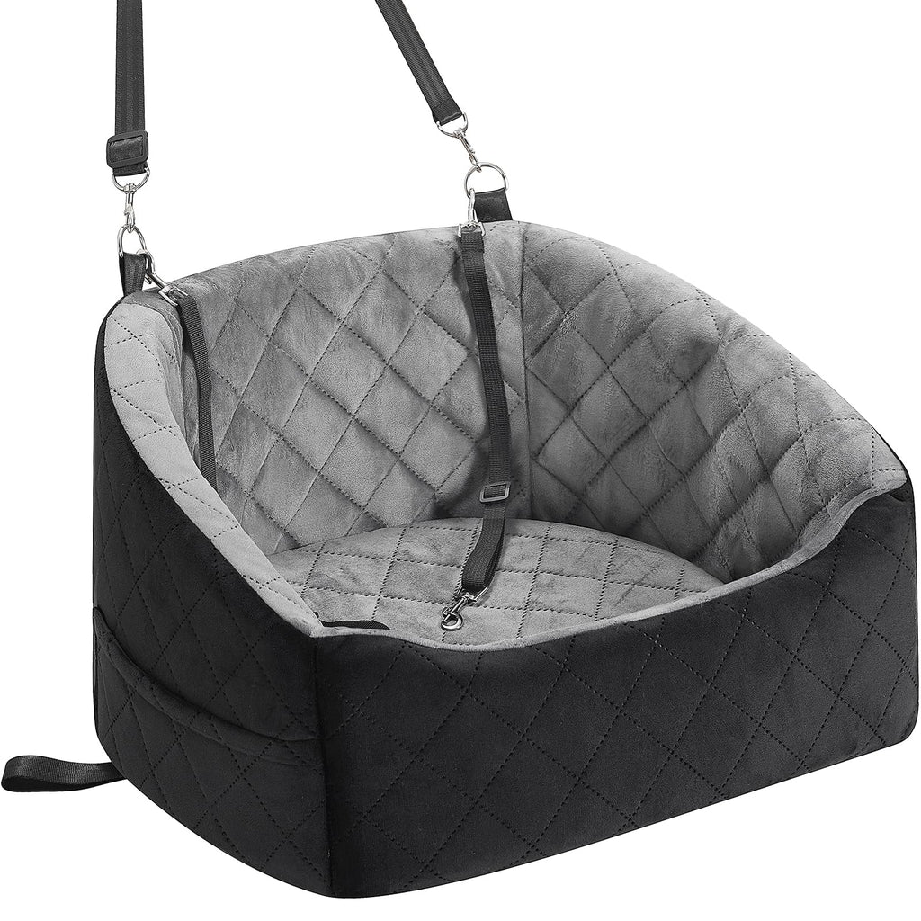 Dog Car Seat for Small Dogs Up to 30 Lbs, Grey-Black B809