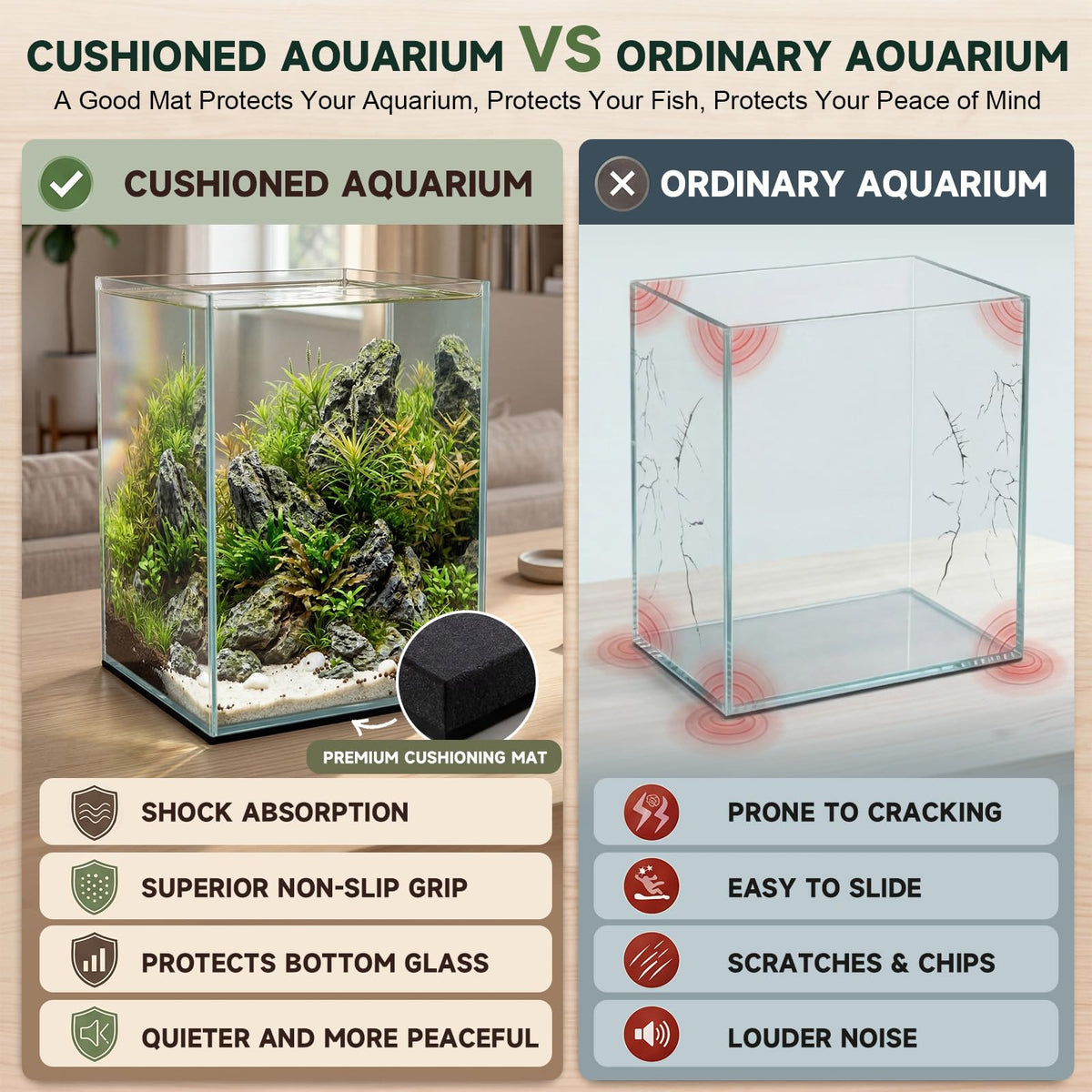 2 Pack Rimless Glass Aquarium Set H889209