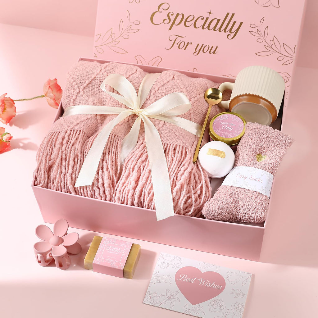 Get Well Soon Gifts Baskets for Women (Pink) S2616