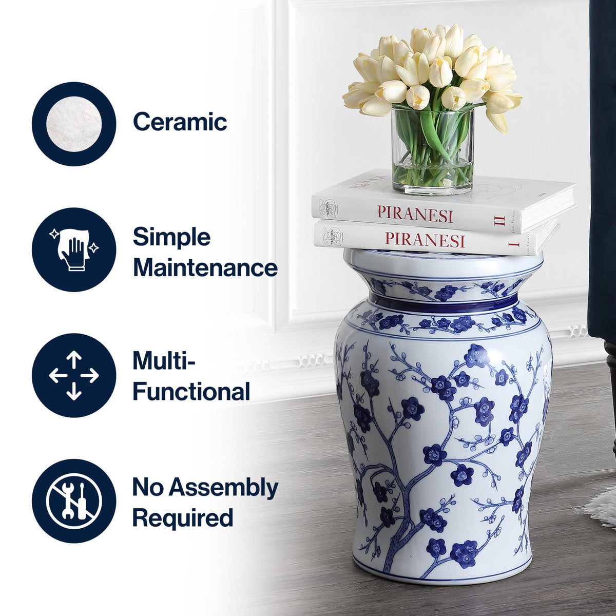 Ceramic Garden Stool Side Table N39170