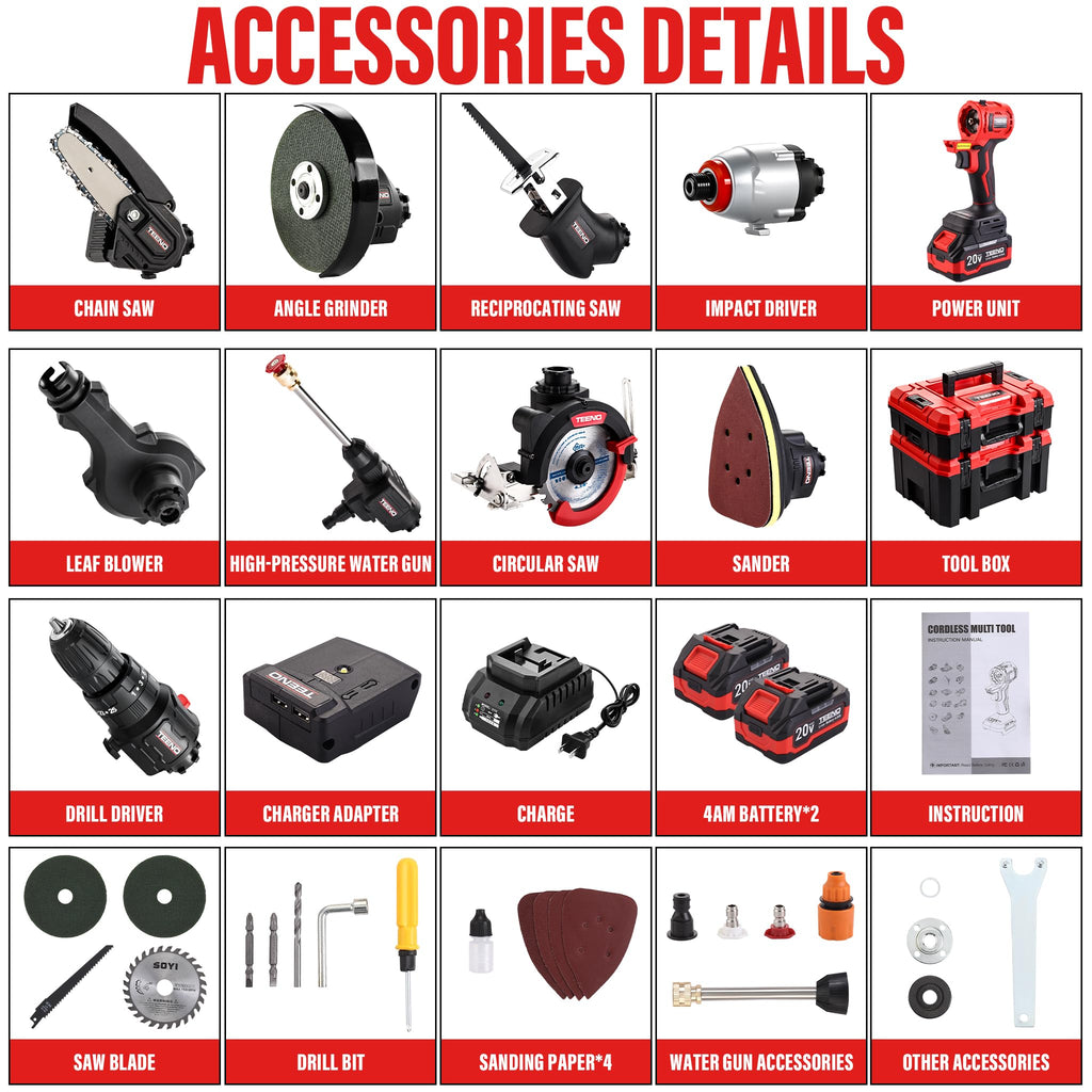 Cordless Brushless 9-in-1 Power Tool Combo Kit F9225
