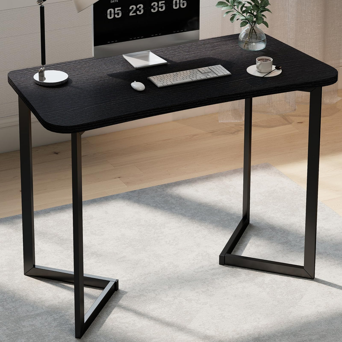 40 Inch Black Computer Desk D16724