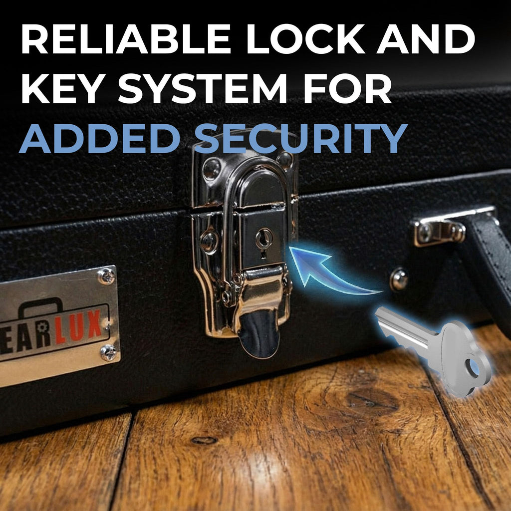 Black Bass Guitar Hard Case with Lock and Key J688598