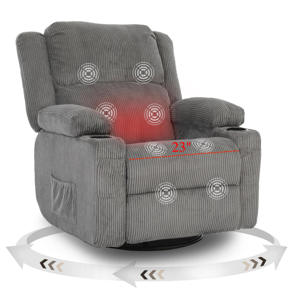 Grey Swivel Rocker Recliner P72477