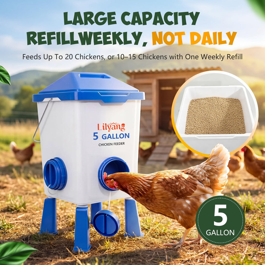Chicken Feeder and Waterer Set 5 Gallon A383