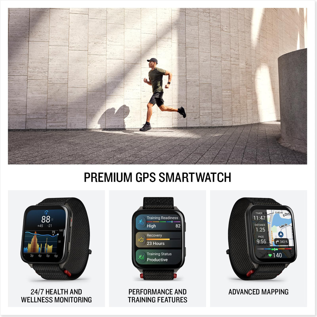 Black 51mm Smartwatch N212