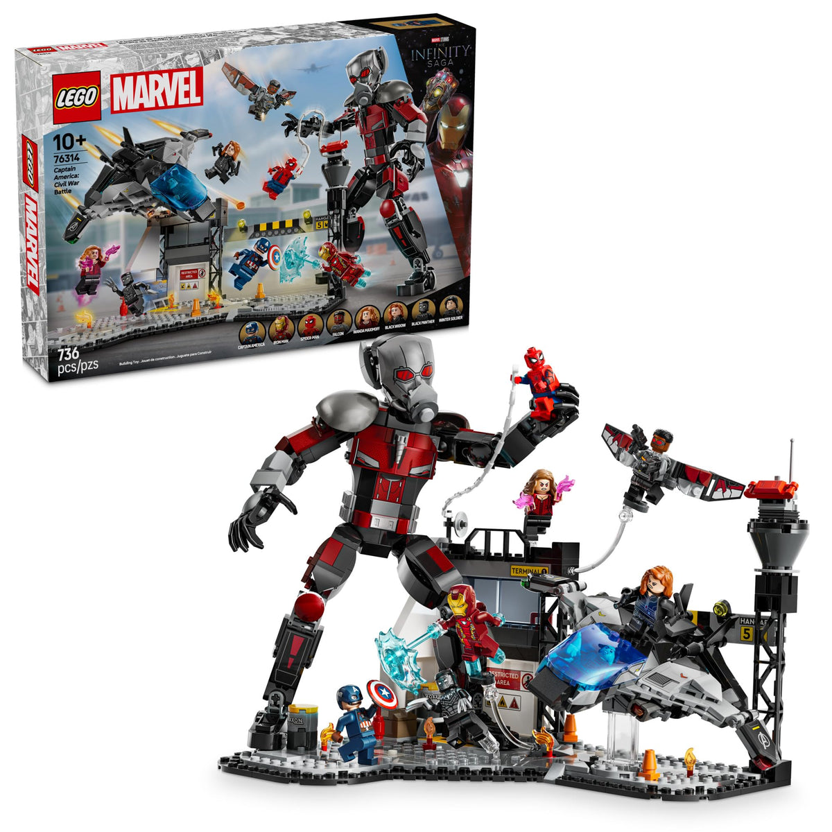 Captain America Civil War Building Toy Set with 8 Minifigures O483856