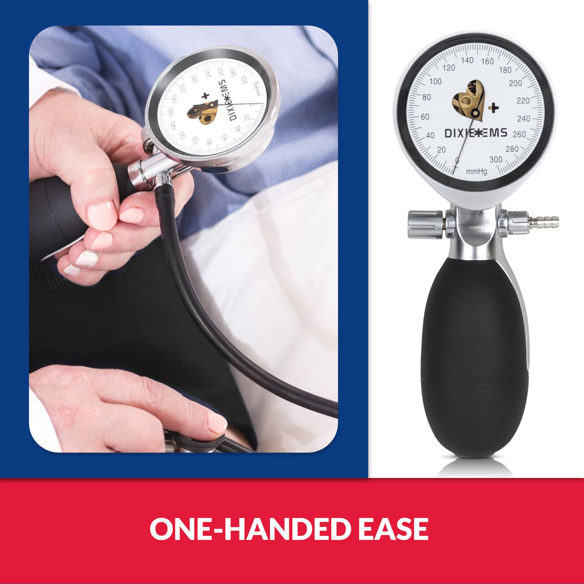 Black Aneroid Sphygmomanometer Blood Pressure Cuff J5624
