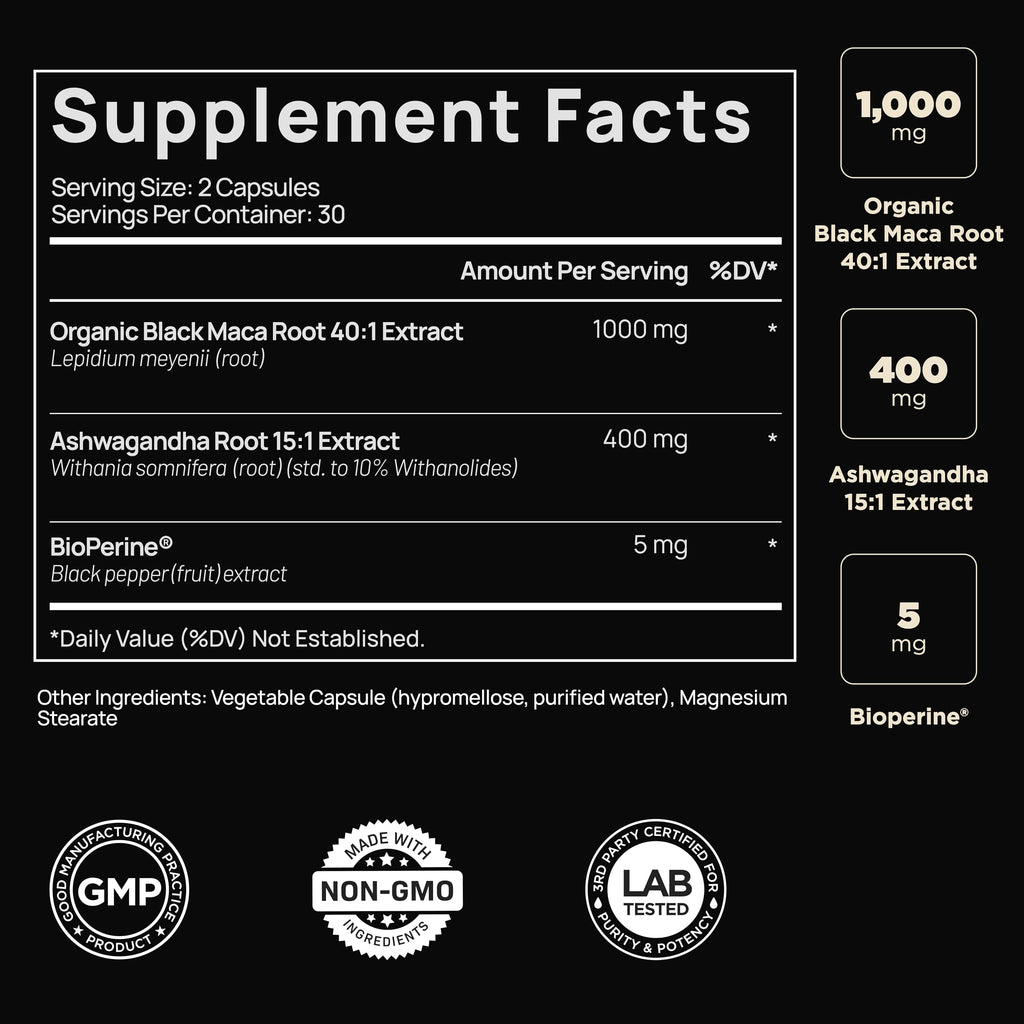 Organic Black Maca Root with Ashwagandha R57547