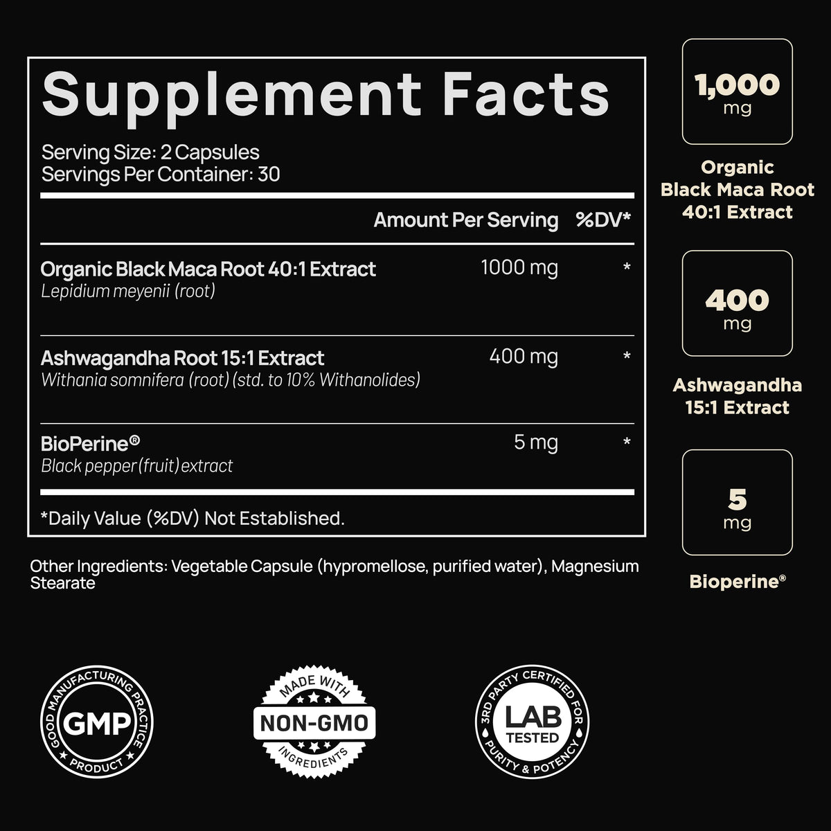 Organic Black Maca Root with Ashwagandha R57547