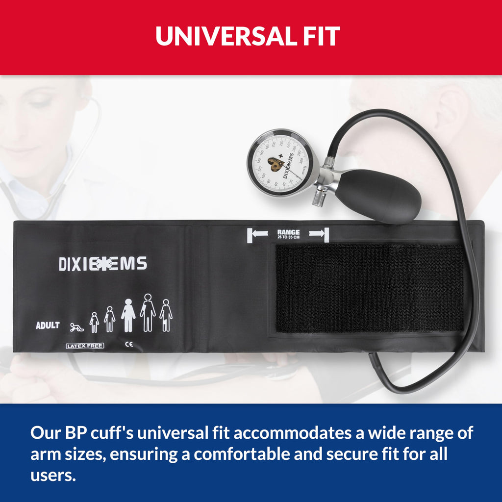 Black Aneroid Sphygmomanometer Blood Pressure Cuff J5624