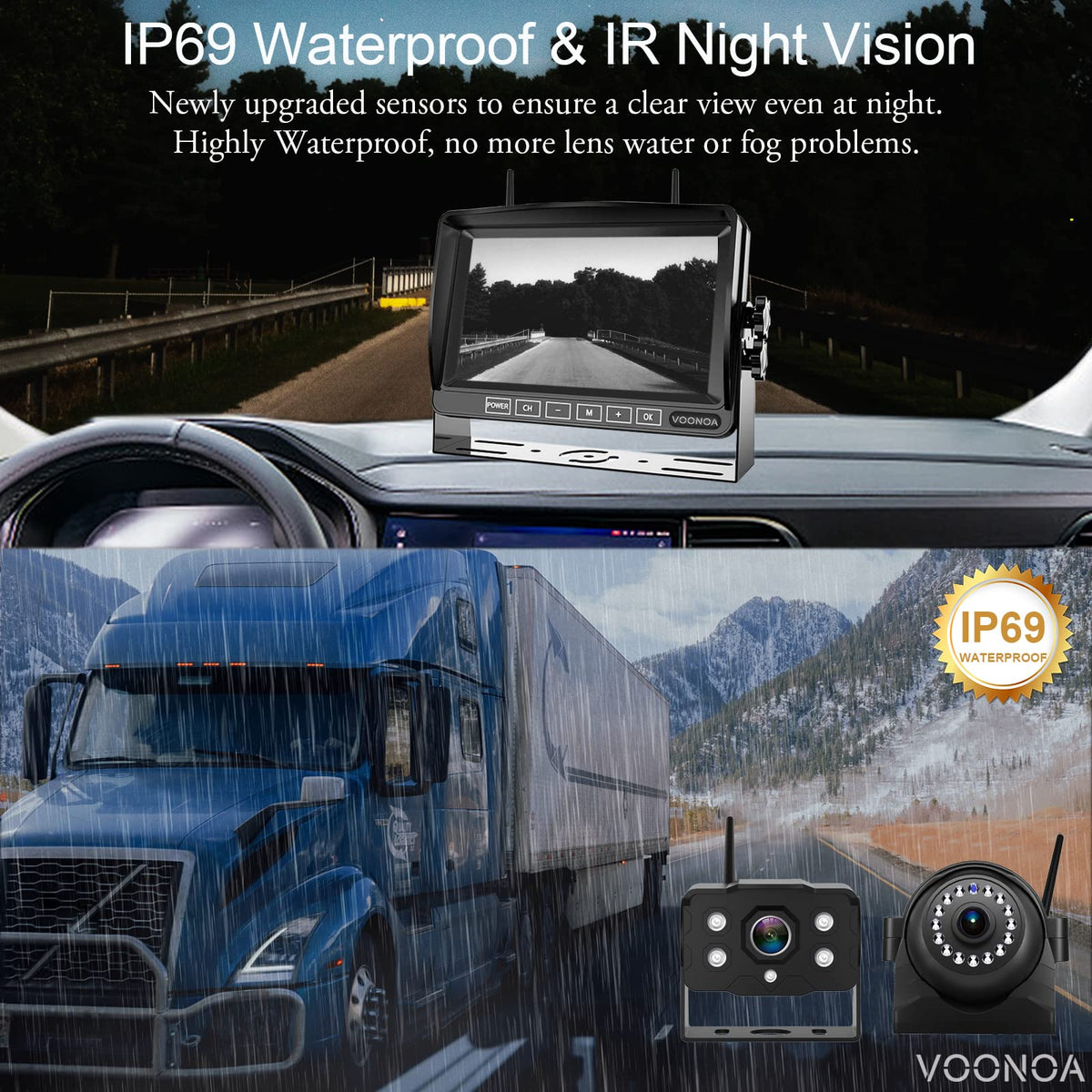 1080P Wireless RV Camera System with 7 Inch HD Monitor P897120