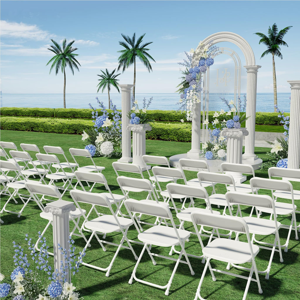 10 Pack Folding Chairs with Steel Frame Q129477
