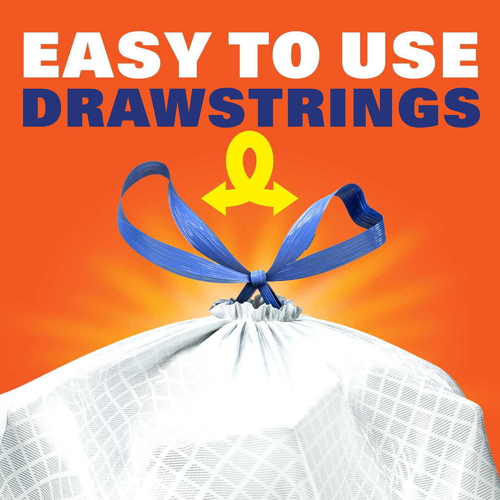 13 Gal White Unscented Kitchen Trash Bags N88547
