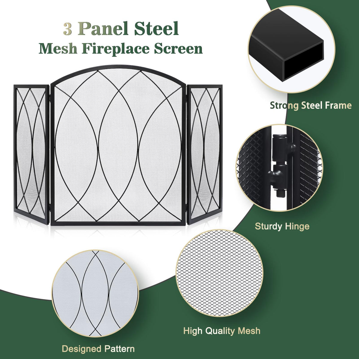 Wrought Iron Fireplace Screen Z464