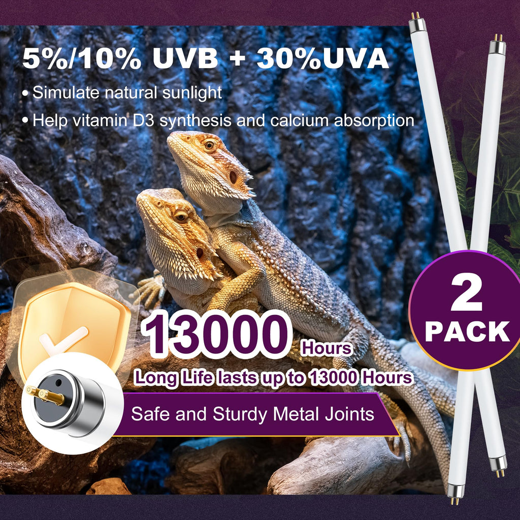 24W T5 HO UVB Reptile Light Fixture with Fluorescent Bulbs P40994