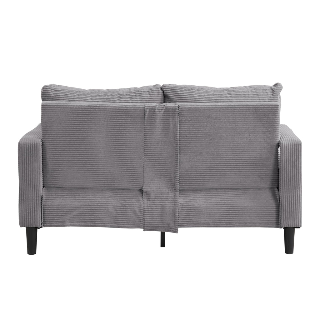 Small Space Saving Light Gray 2-Seat Upholstered Sofa Z391