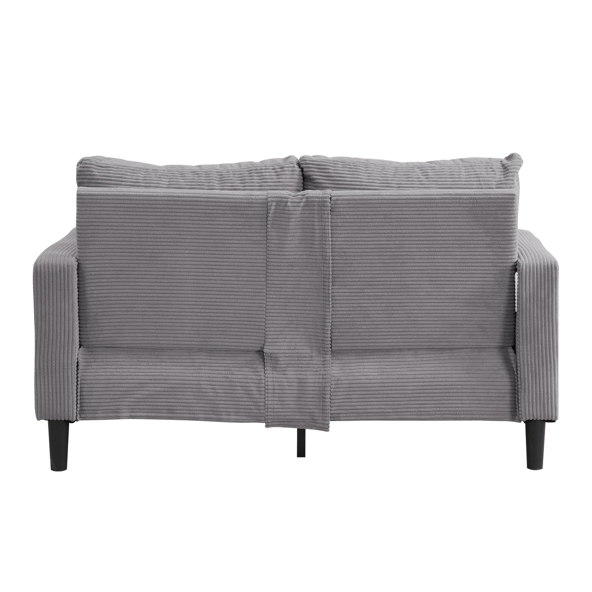 Small Space Saving Light Gray 2-Seat Upholstered Sofa Z391