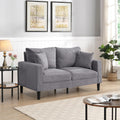 Small Space Saving Light Gray 2-Seat Upholstered Sofa Z391