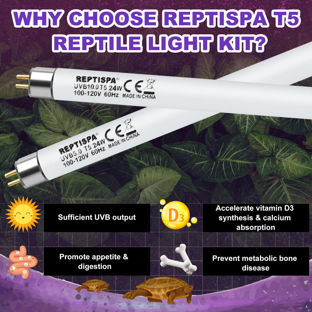 24W T5 HO UVB Reptile Light Fixture with Fluorescent Bulbs P40994
