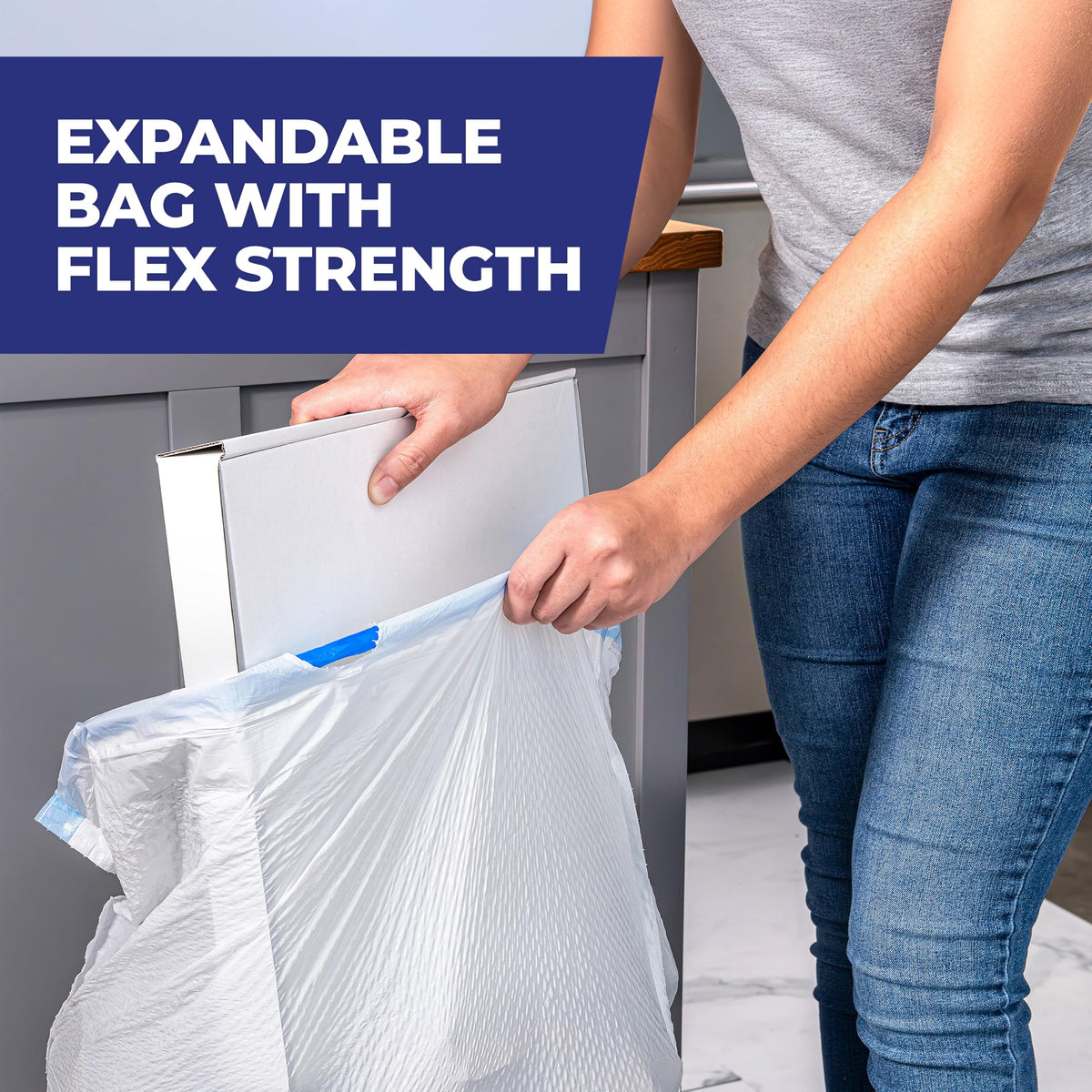 13 Gal White Unscented Kitchen Trash Bags N88547