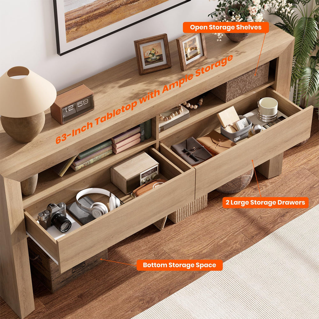 63" Console Table with 2 Drawers I2694