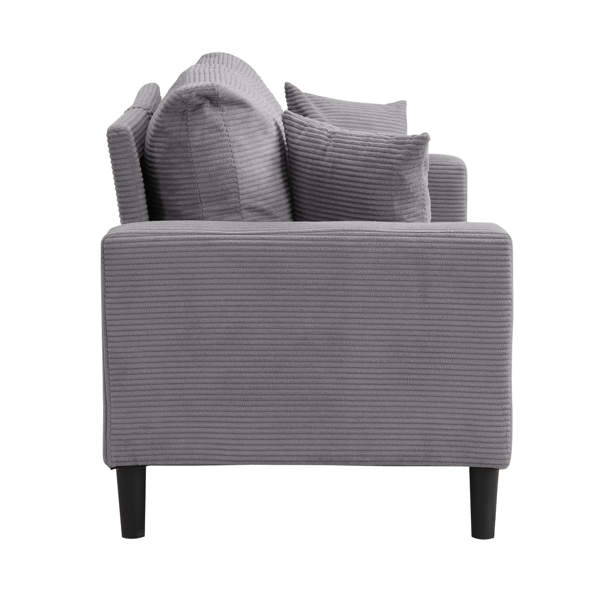 Small Space Saving Light Gray 2-Seat Upholstered Sofa Z391