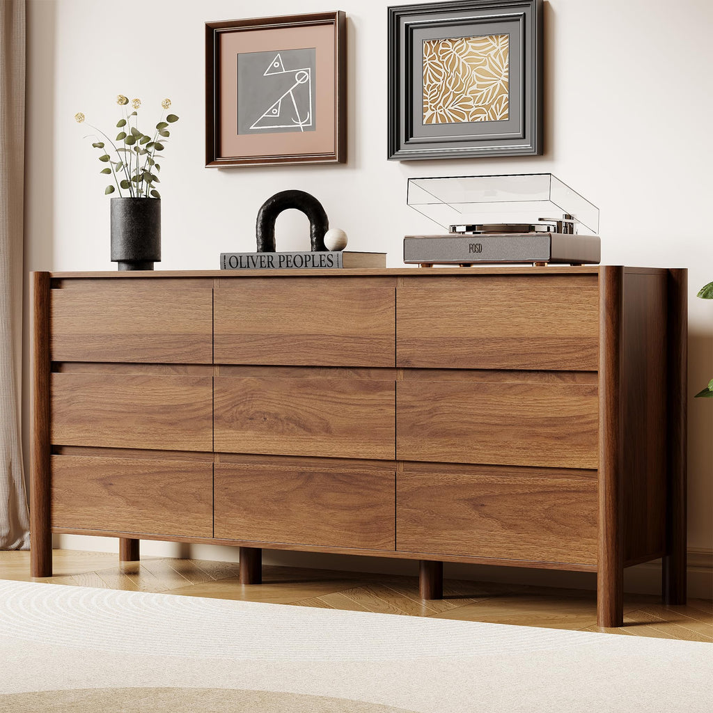 Walnut 9 Drawer Dresser L7333